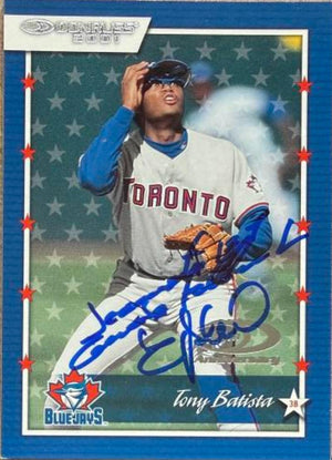 Tony Batista Signed 2001 Donruss Baseball Card - Toronto Blue Jays #69