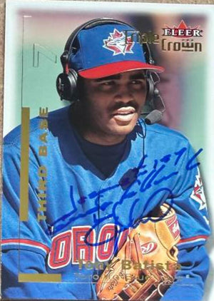 トニー・バティスタ 直筆サイン入り 2001年 Fleer Triple Crown ベースボールカード - トロント・ブルージェイズ #23