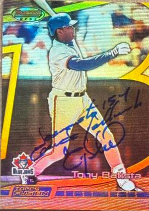 トニー・バティスタ 直筆サイン入り 2001 Topps Fusion ベースボールカード - トロント・ブルージェイズ #236