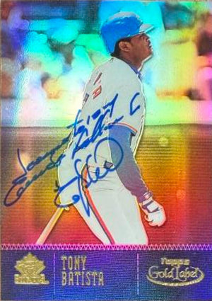 トニー・バティスタ 直筆サイン入り 2001 Topps Gold Label Class 2 ベースボールカード - トロント・ブルージェイズ #105