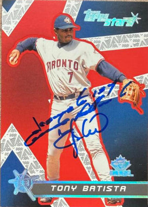 トニー・バティスタ 直筆サイン入り 2001 Topps Stars ベースボールカード - トロント・ブルージェイズ #79