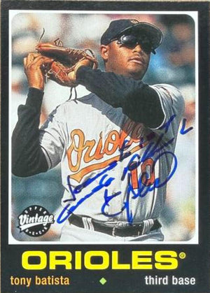 Tony Batista Signed 2002 Upper Deck Vintage Baseball Card - Baltimore Orioles #54