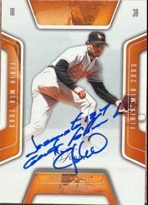 Tony Batista Signed 2003 Flair Baseball Card - Baltimore Orioles #13