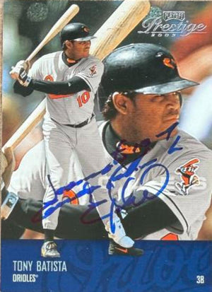 Tony Batista Signed 2003 Playoff Prestige Baseball Card - Baltimore Orioles #11