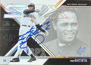 Tony Batista Signed 2003 SPx Baseball Card - Baltimore Orioles #14