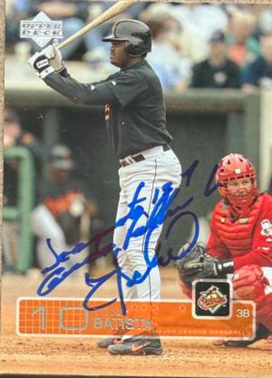 Tony Batista Signed 2003 Upper Deck Baseball Card - Baltimore Orioles #75