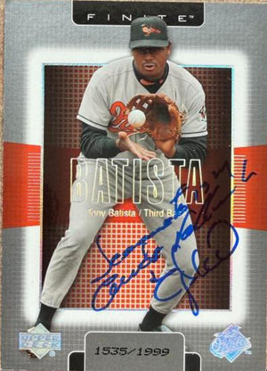 Tony Batista Signed 2003 Upper Deck Finite Baseball Card - Baltimore Orioles #13
