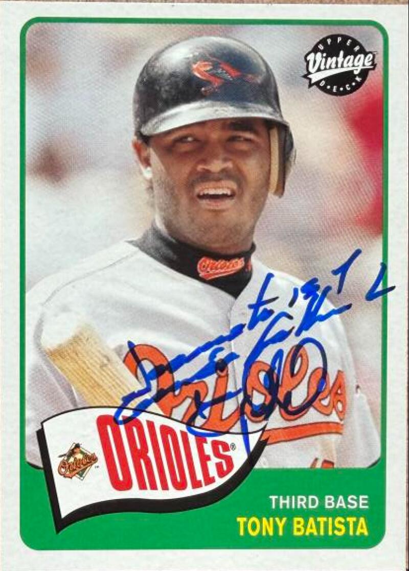 Tony Batista Signed 2003 Upper Deck Vintage Baseball Card - Baltimore Orioles #127