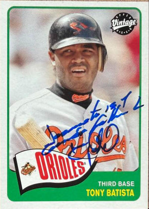 Tony Batista Signed 2003 Upper Deck Vintage Baseball Card - Baltimore Orioles #127