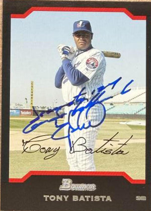Tony Batista Signed 2004 Bowman Baseball Card - Montreal Expos #48