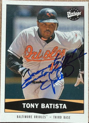 Tony Batista Signed 2004 Upper Deck Vintage Baseball Card - Baltimore Orioles #218