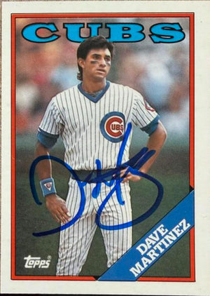 Dave Martinez Signed 1988 Topps Tiffany Baseball Card - Chicago Cubs #439