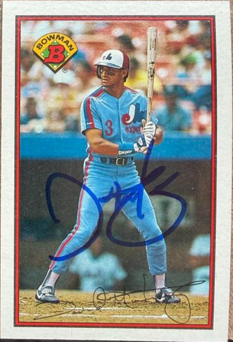 Dave Martinez Signed 1989 Bowman Baseball Card - Montreal Expos #370