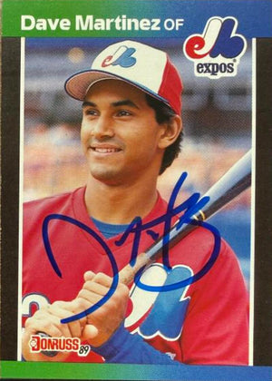 Dave Martinez Signed 1989 Donruss Baseball Card - Montreal Expos #102
