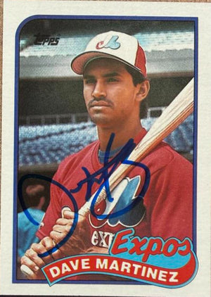 Dave Martinez Signed 1989 Topps Baseball Card - Montreal Expos #763