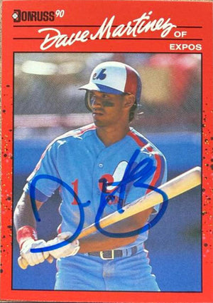 Dave Martinez Signed 1990 Donruss Baseball Card - Montreal Expos #452