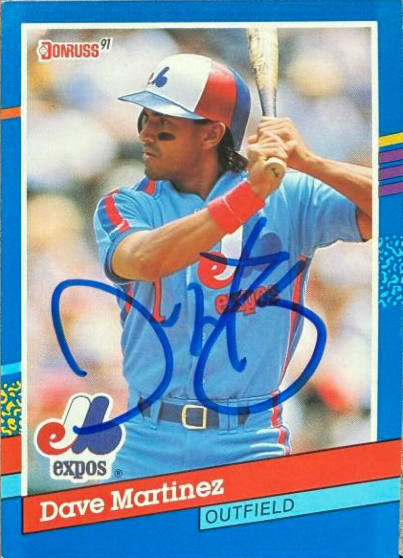 Dave Martinez Signed 1991 Donruss Baseball Card - Montreal Expos #237