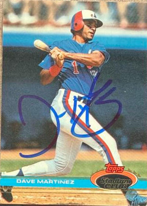 Dave Martinez Signed 1991 Stadium Club Baseball Card - Montreal Expos #346