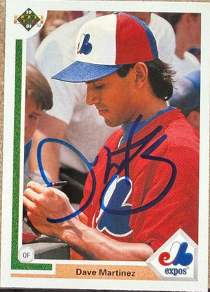 Dave Martinez Signed 1991 Upper Deck Baseball Card - Montreal Expos #186