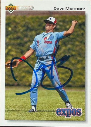 Dave Martinez Signed 1992 Upper Deck Baseball Card - Montreal Expos #382