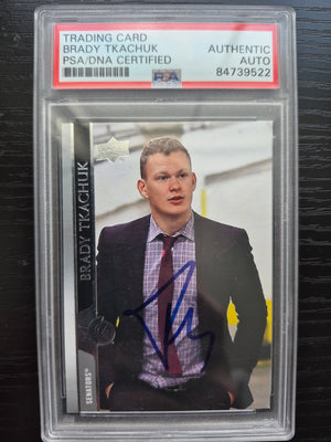 Brady Tkacuhk Signed 2020-21 Upper Deck Hockey Card - Ottawa Senators - PSA/DNA