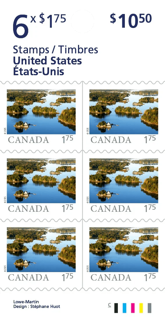 6 Canada to US Stamps (for American Customers)
