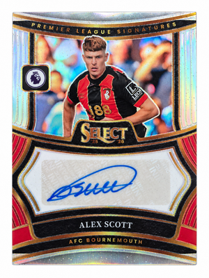 Alex Scott Signed 2024-25 Panini Select Premier League Signatures Soccer (Football) Card - AFC Bournemouth