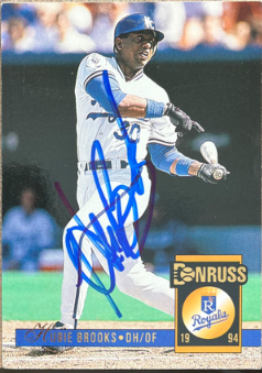Hubie Brooks Signed 1994 Donruss Baseball Card - Kansas City Royals
