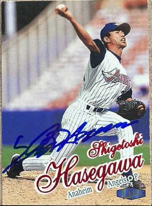 Shigetoshi Hasegawa Signed 1998 Fleer Ultra Baseball Card - Anaheim Angels