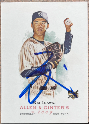 Kei Igawa Signed 2007 Allen & Ginter Baseball Card - New York Yankees