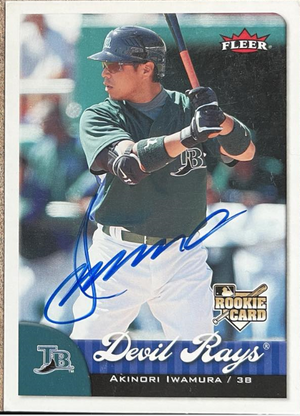 Akinori Iwamura Signed 2007 Fleer Baseball Card - Tampa Bay Devil Rays