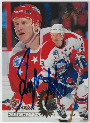 Sylvain Cote Signed 1994-95 Flair Hockey Card - Washington Capitals