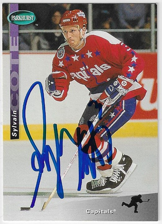 Sylvain Cote Signed 1994-95 Parkhurst SE Hockey Card - Washington Capitals