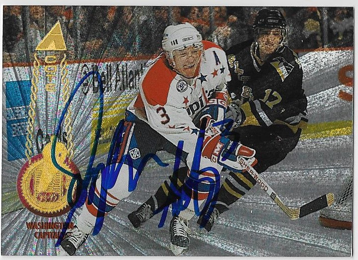 Sylvain Cote Signed 1994-95 Pinnacle Rink Collection Hockey Card - Washington Capitals