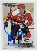 Sylvain Cote Signed 1994-95 O-Pee-Chee Premier Hockey Card - Washington Capitals