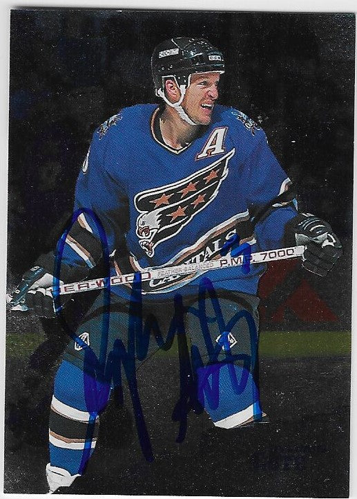 Sylvain Cote Signed 1995-96 Fleer Metal Hockey Card - Washington Capitals