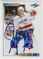 Sylvain Cote Signed 1995-96 Score Hockey Card - Washington Capitals