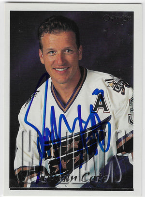Sylvain Cote Signed 1995-96 O-Pee-Chee Hockey Card - Washington Capitals
