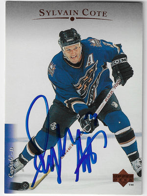 Sylvain Cote Signed 1995-96 Upper Deck Hockey Card - Washington Capitals