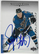 Sylvain Cote Signed 1995-96 Upper Deck Electric Ice Hockey Card - Washington Capitals
