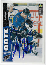 Sylvain Cote Signed 1996-97 Collector's Choice Hockey Card - Washington Capitals