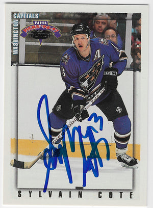 Sylvain Cote Signed 1996-97 Topps NHL Picks Hockey Card - Washington Capitals