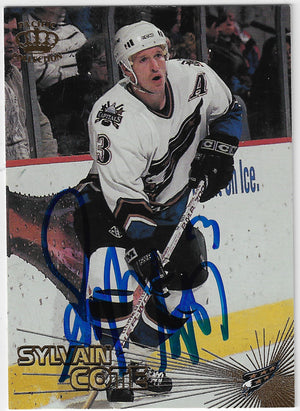 Sylvain Cote Signed 1997-98 Pacific Crown Collection Hockey Card - Washington Capitals