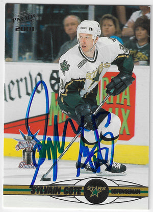 Sylvain Cote Signed 2000-01 Pacific Hockey Card - Dallas Stars