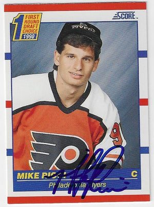 Mike Ricci Signed 1990-91 Score Hockey Card - Philadelphia Flyers