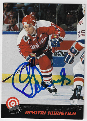 Dimitri Khristich Signed 1992-93 Score Sharp Shooters Hockey Card - Washington Capitals