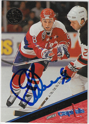 Dimitri Khristich Signed 1993-94 Leaf Hockey Card - Washington Capitals