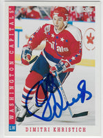 Dimitri Khristich Signed 1993-94 Score Canadian Hockey Card - Washington Capitals