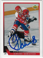 Dimitri Khristich Signed 1993-94 Upper Deck Hockey Card - Washington Capitals