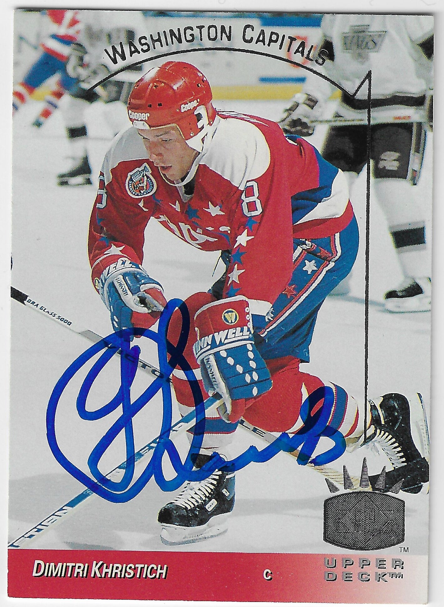 Dimitri Khristich Signed 1993-94 SP Hockey Card - Washington Capitals